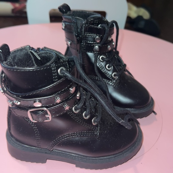 Other - **New Item In! Toddler Black Lace-Up Combat Boots